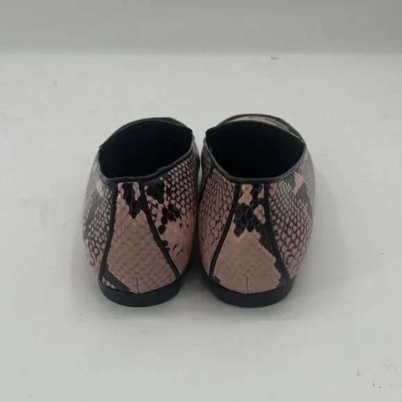 Marion Parke Caroline Snakeskin Embossed Leather Loafer in Pink Python - Size 6 - Picture 5 of 8